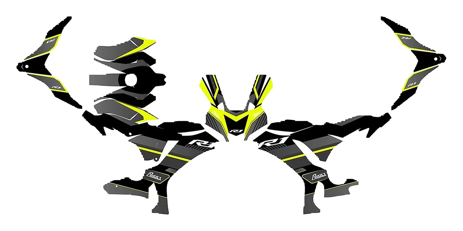 Kit de Gráficas para Moto de Pista Yamaha R1 - Diseño 95 - LedPro Racing