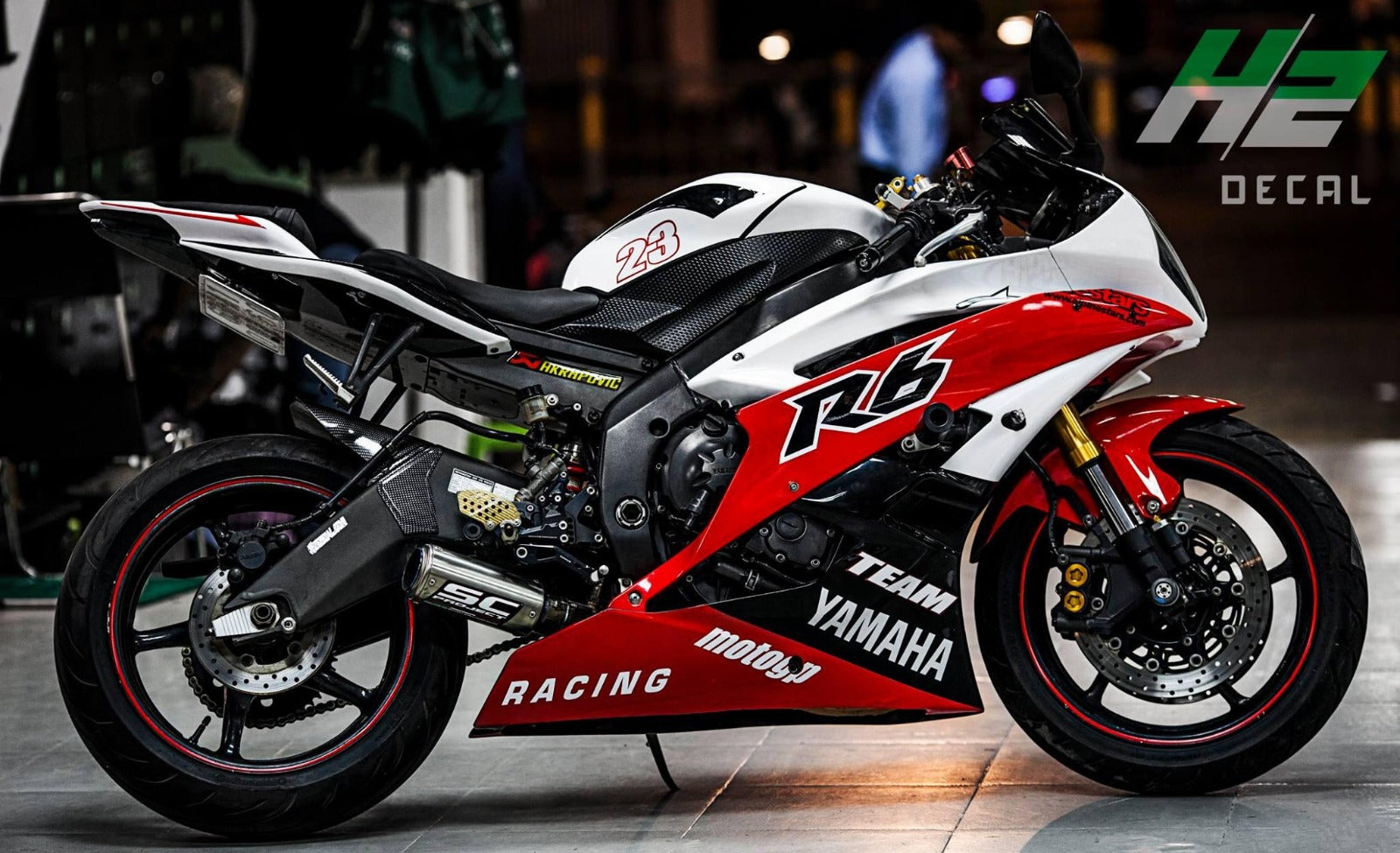 Kit de Gráficas para Moto de Pista Yamaha R6 - Diseño 05 - LedPro Racing