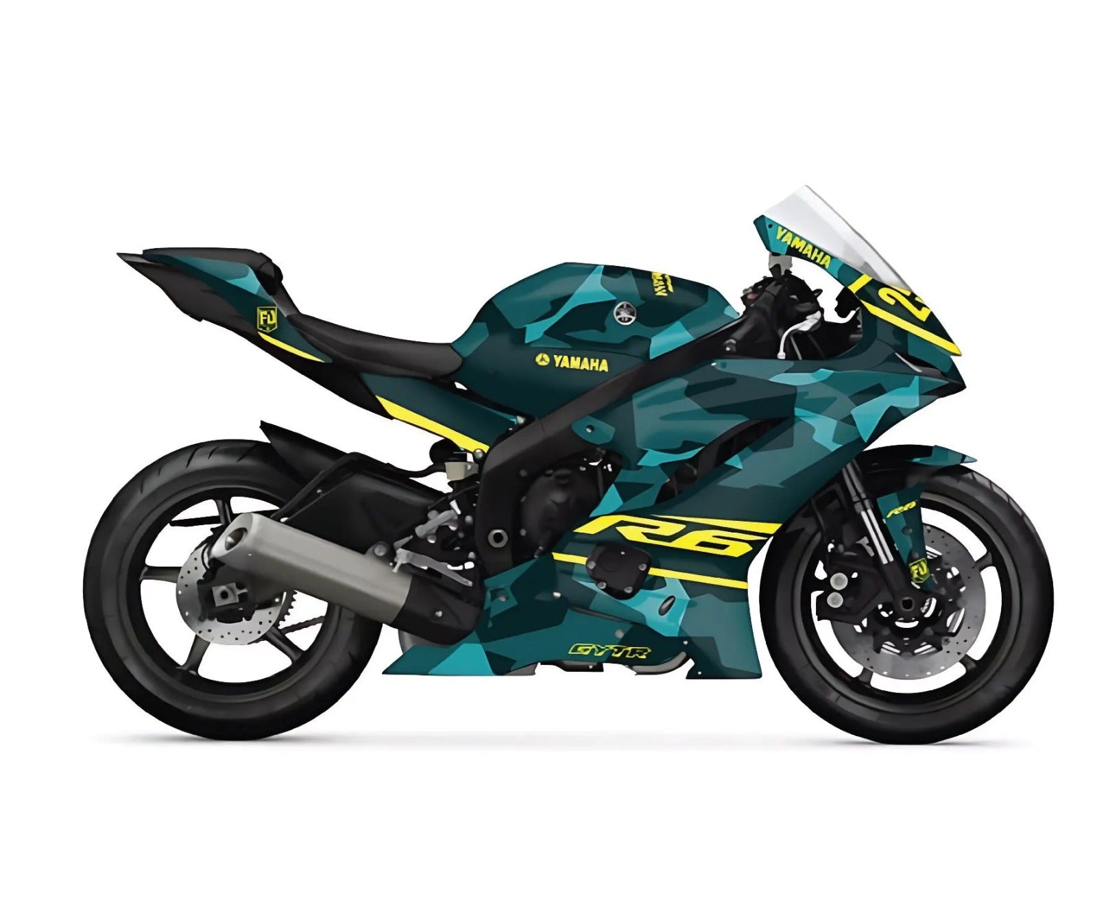 Kit de Gráficas para Moto de Pista Yamaha R6 - Diseño 06 - LedPro Racing