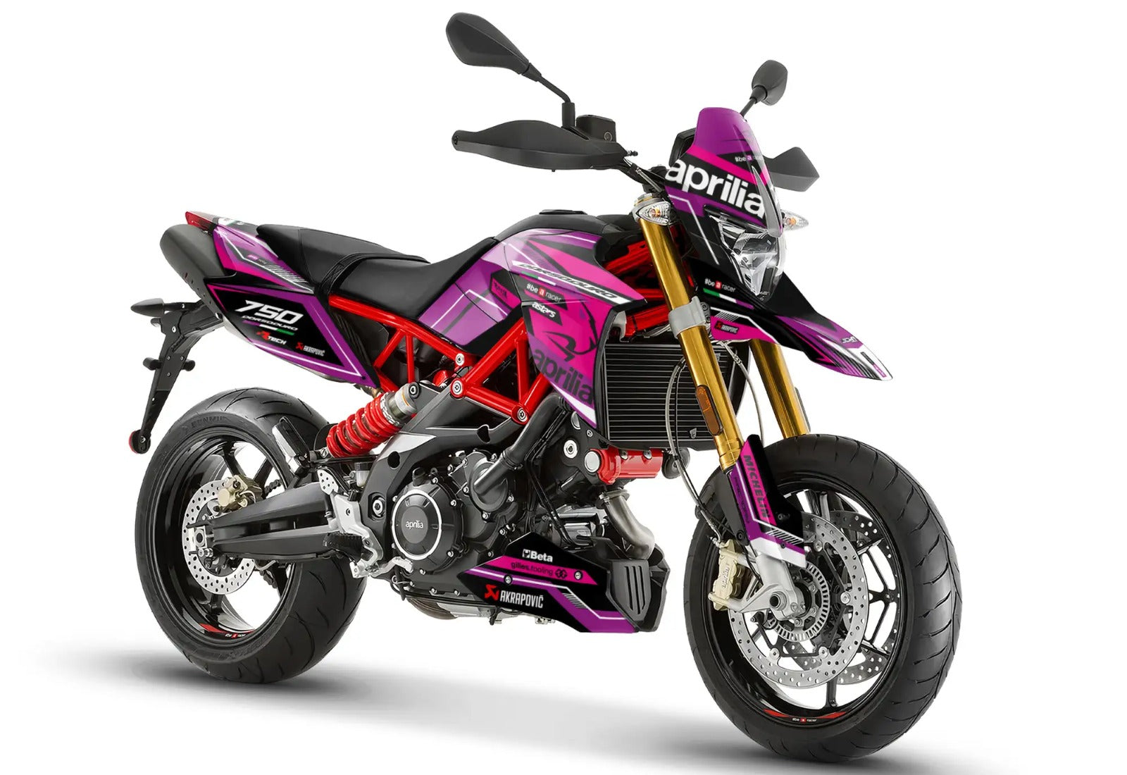 Kit de Gráficas para Moto Naked Aprilia Shiver - Diseño 05 - LedPro Racing