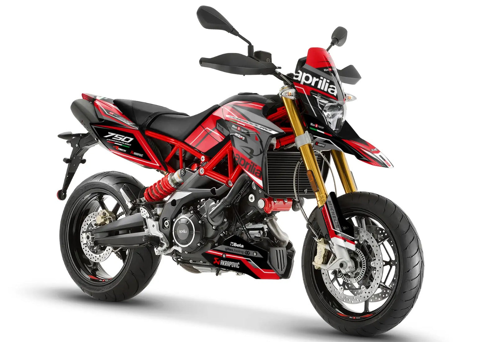 Kit de Gráficas para Moto Naked Aprilia Shiver - Diseño 07 - LedPro Racing