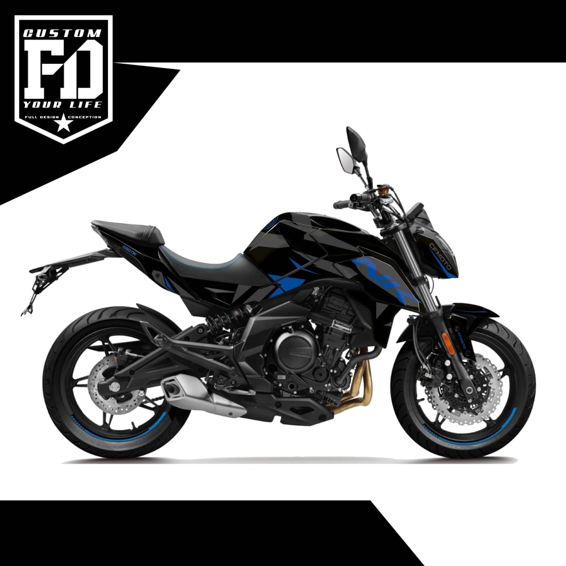 Kit de Gráficas para Moto Naked CF Moto 650 NK - Diseño 09 - LedPro Racing