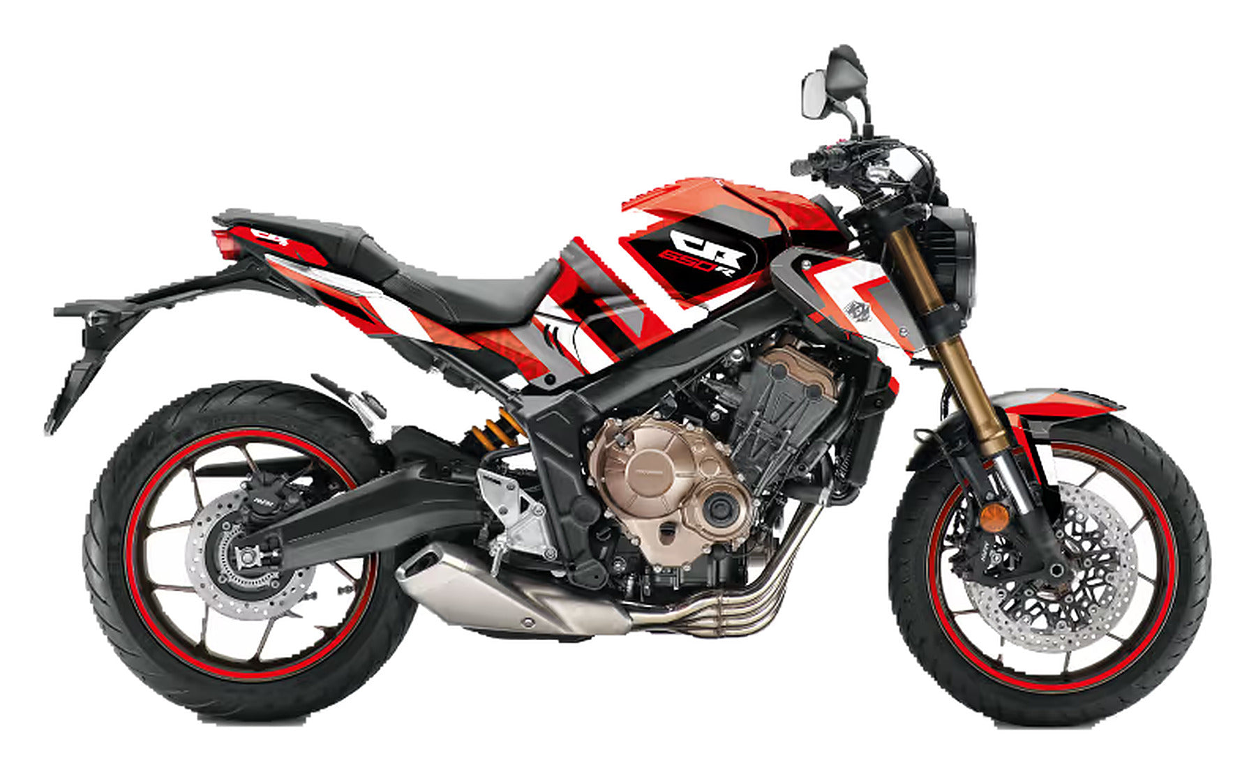 Kit de Gráficas para Moto Naked Honda CB - Diseño 39 - LedPro Racing