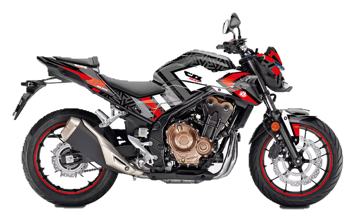 Kit de Gráficas para Moto Naked Honda CB - Diseño 44 - LedPro Racing