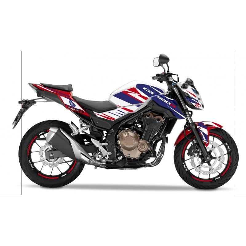 Kit de Gráficas para Moto Naked Honda CB - Diseño 61 - LedPro Racing