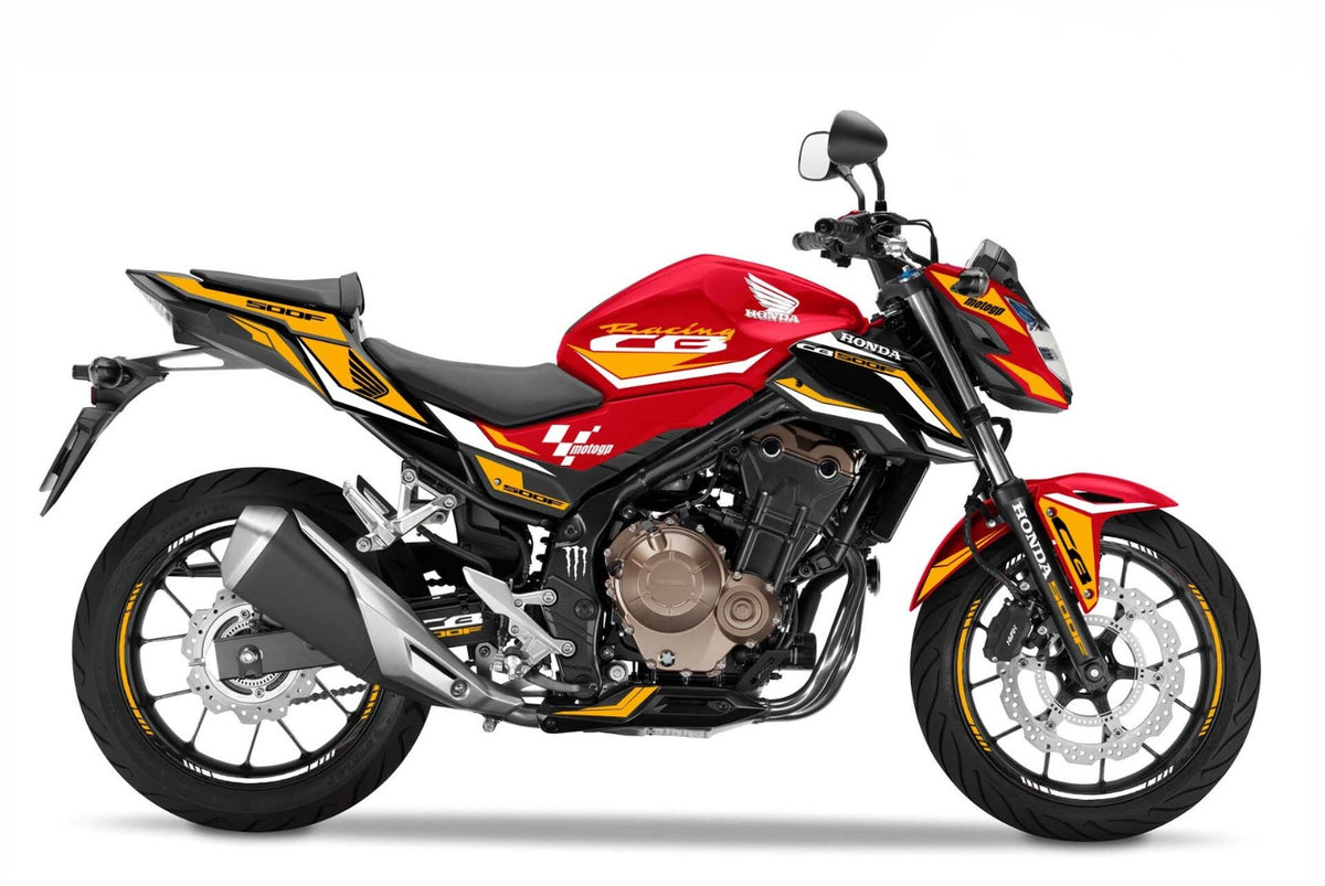 Kit de Gráficas para Moto Naked Honda CB - Diseño 62 - LedPro Racing