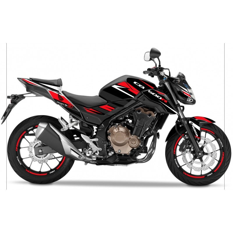 Kit de Gráficas para Moto Naked Honda CB - Diseño 63 - LedPro Racing