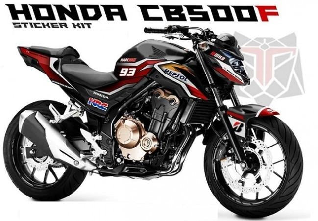 Kit de Gráficas para Moto Naked Honda CB - Diseño 64 - LedPro Racing