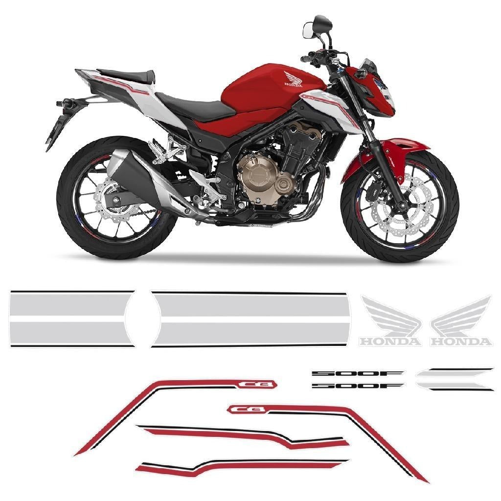 Kit de Gráficas para Moto Naked Honda CB - Diseño 66 - LedPro Racing