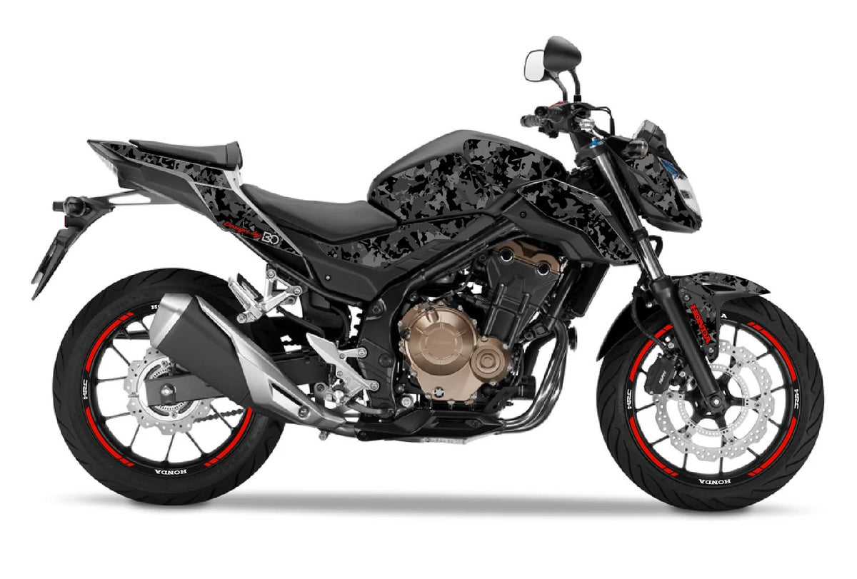 Kit de Gráficas para Moto Naked Honda CB - Diseño 75 - LedPro Racing