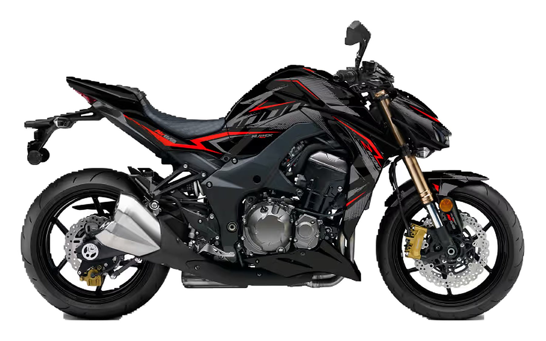 Kit de Gráficas para Moto Naked Kawasaki Z - Diseño 14 - LedPro Racing