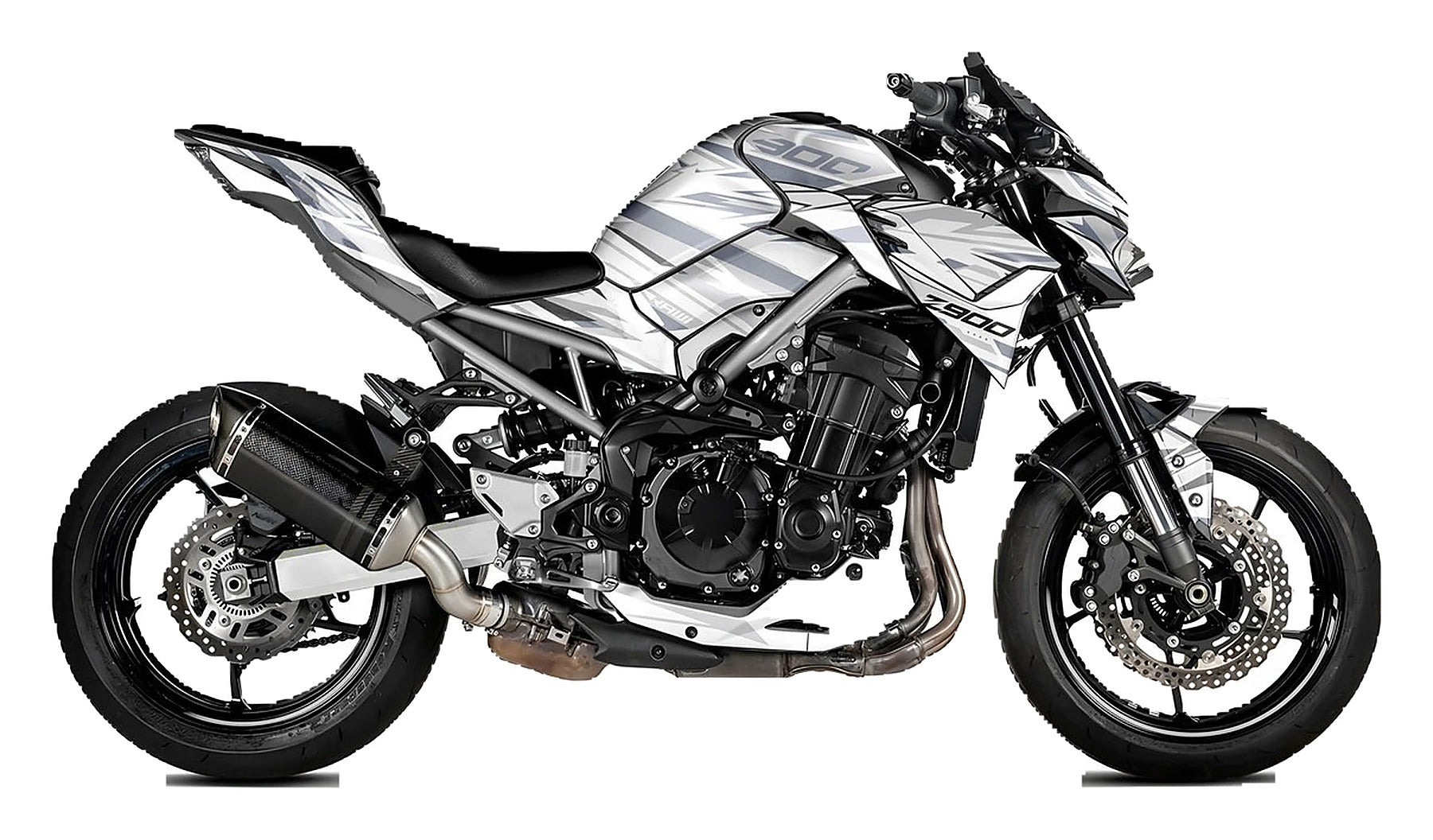 Kit de Gráficas para Moto Naked Kawasaki Z500 - Diseño 02 - LedPro Racing