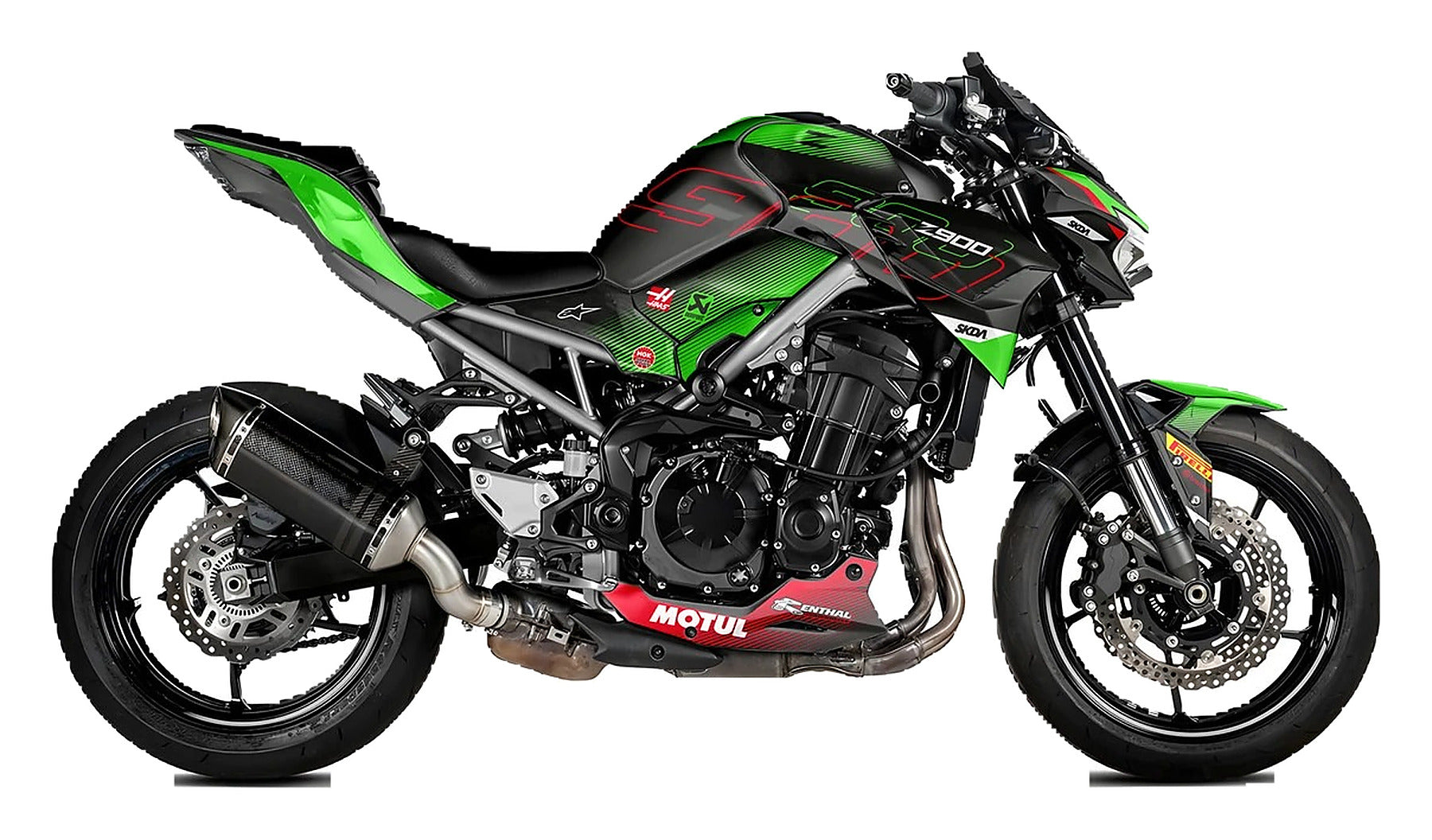 Kit de Gráficas para Moto Naked Kawasaki Z500 - Diseño 03 - LedPro Racing