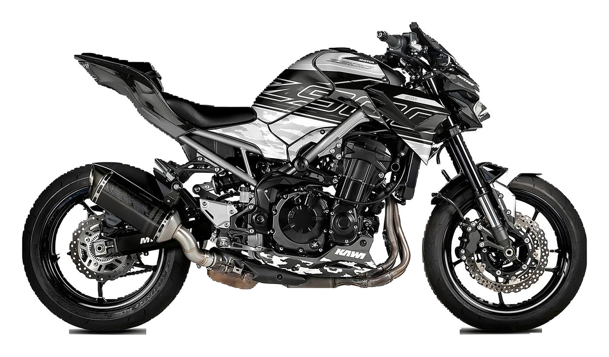 Kit de Gráficas para Moto Naked Kawasaki Z500 - Diseño 06 - LedPro Racing