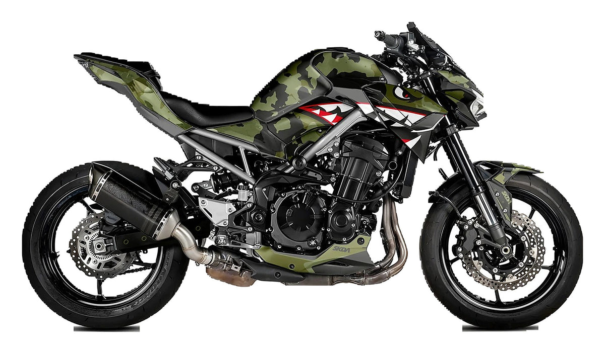 Kit de Gráficas para Moto Naked Kawasaki Z500 - Diseño 10 - LedPro Racing