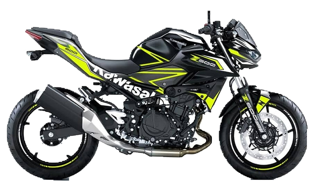 Kit de Gráficas para Moto Naked Kawasaki Z500 - Diseño 12 - LedPro Racing
