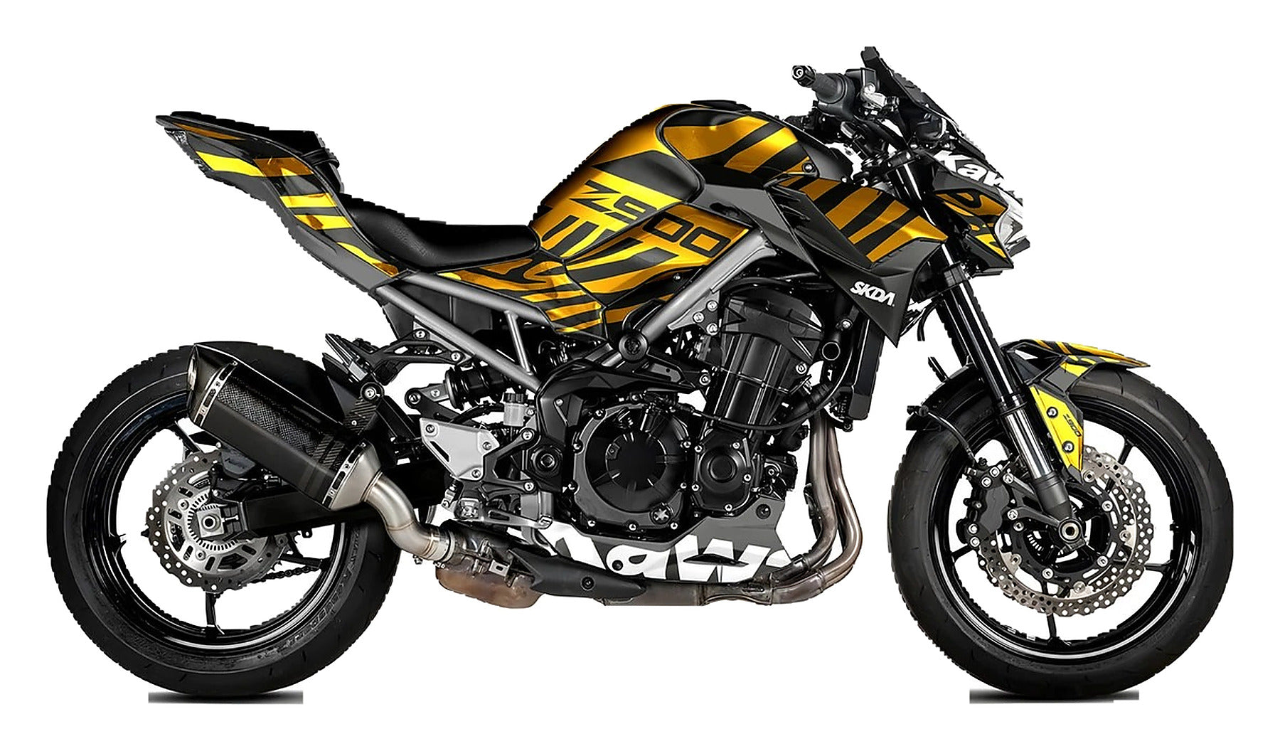 Kit de Gráficas para Moto Naked Kawasaki Z500 - Diseño 15 - LedPro Racing