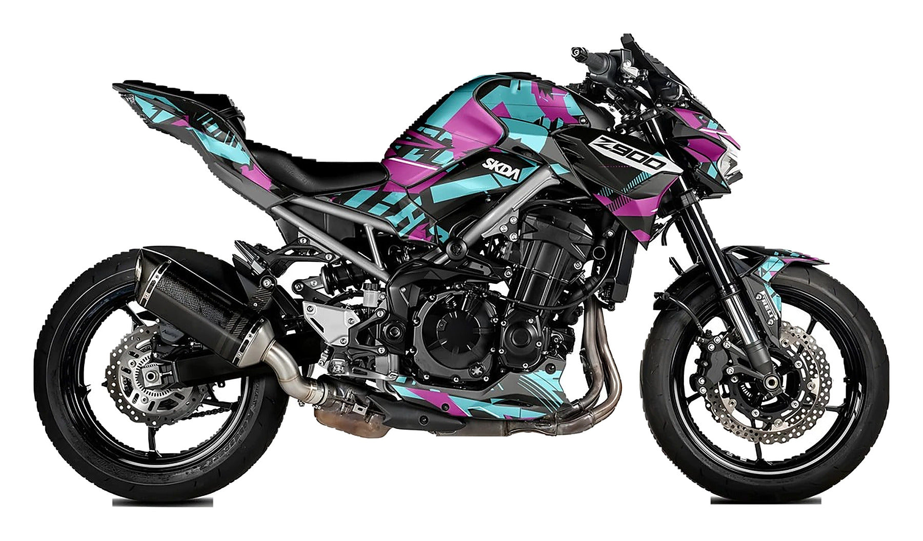 Kit de Gráficas para Moto Naked Kawasaki Z500 - Diseño 18 - LedPro Racing