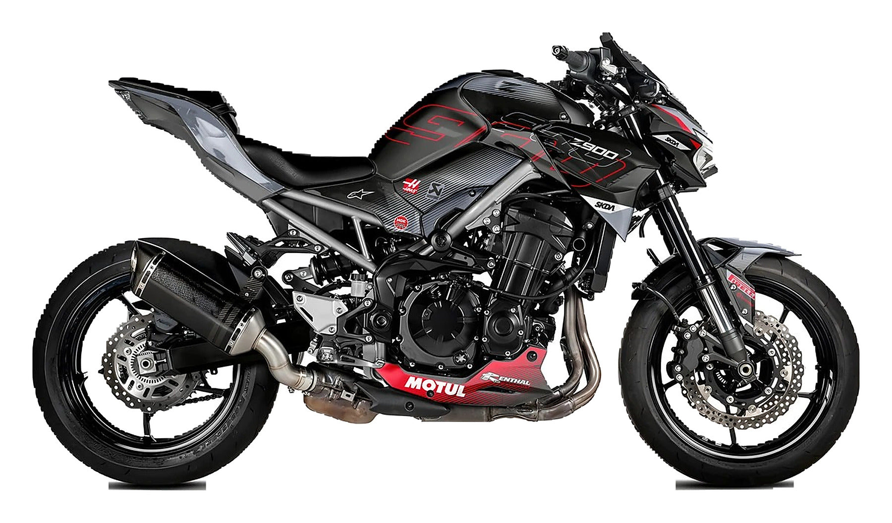 Kit de Gráficas para Moto Naked Kawasaki Z500 - Diseño 22 - LedPro Racing