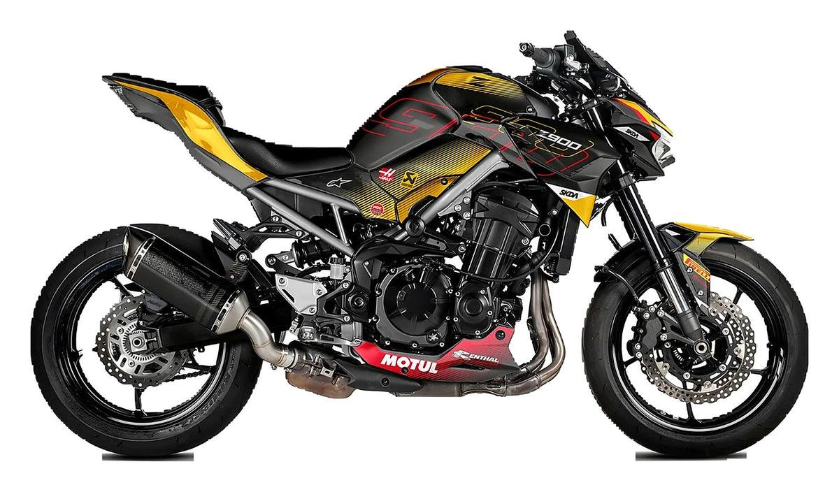 Kit de Gráficas para Moto Naked Kawasaki Z500 - Diseño 23 - LedPro Racing