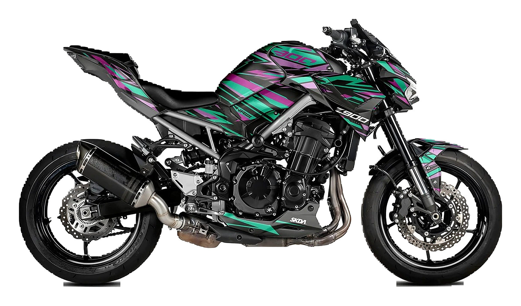 Kit de Gráficas para Moto Naked Kawasaki Z500 - Diseño 25 - LedPro Racing