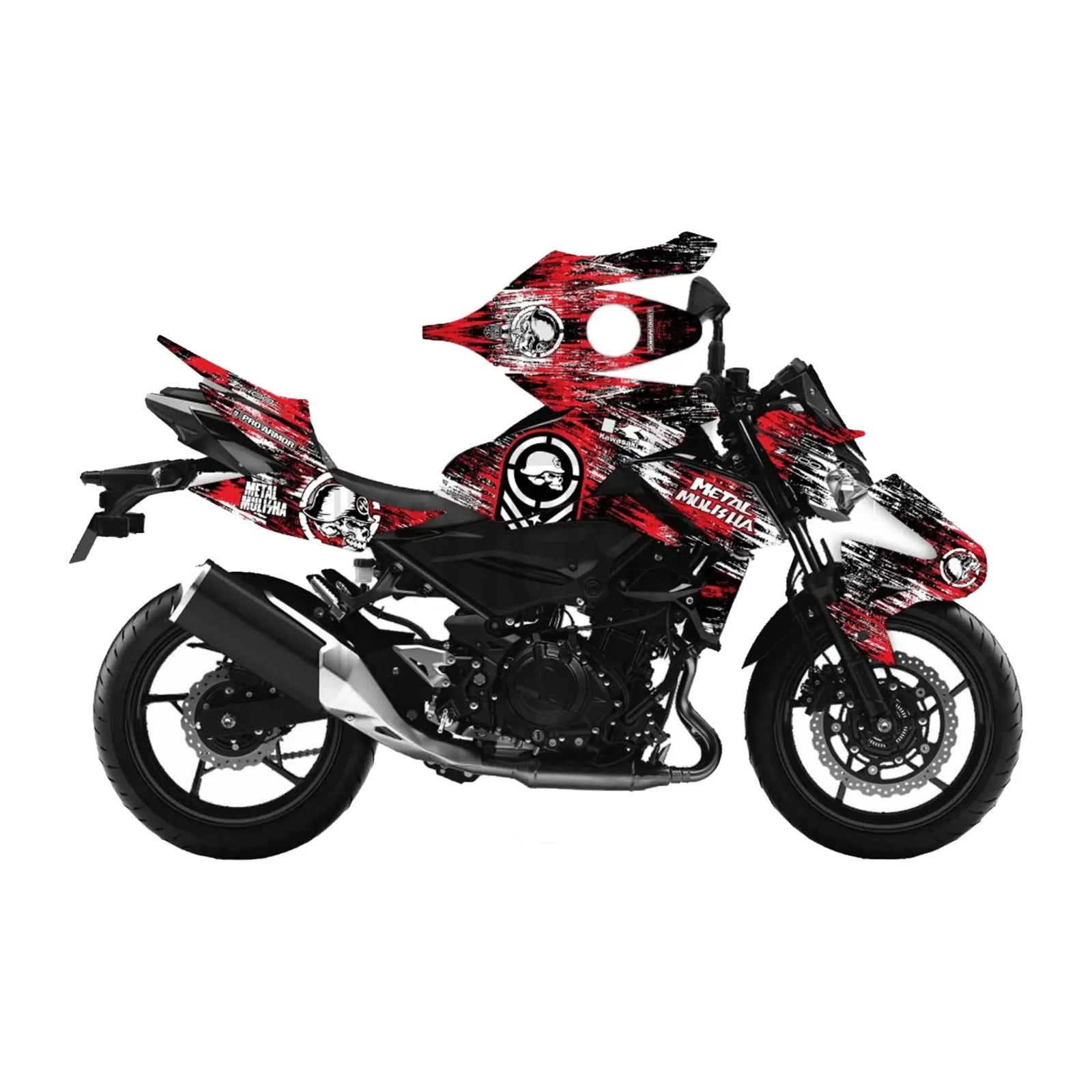 Kit de Gráficas para Moto Naked Kawasaki Z500 - Diseño 26 - LedPro Racing