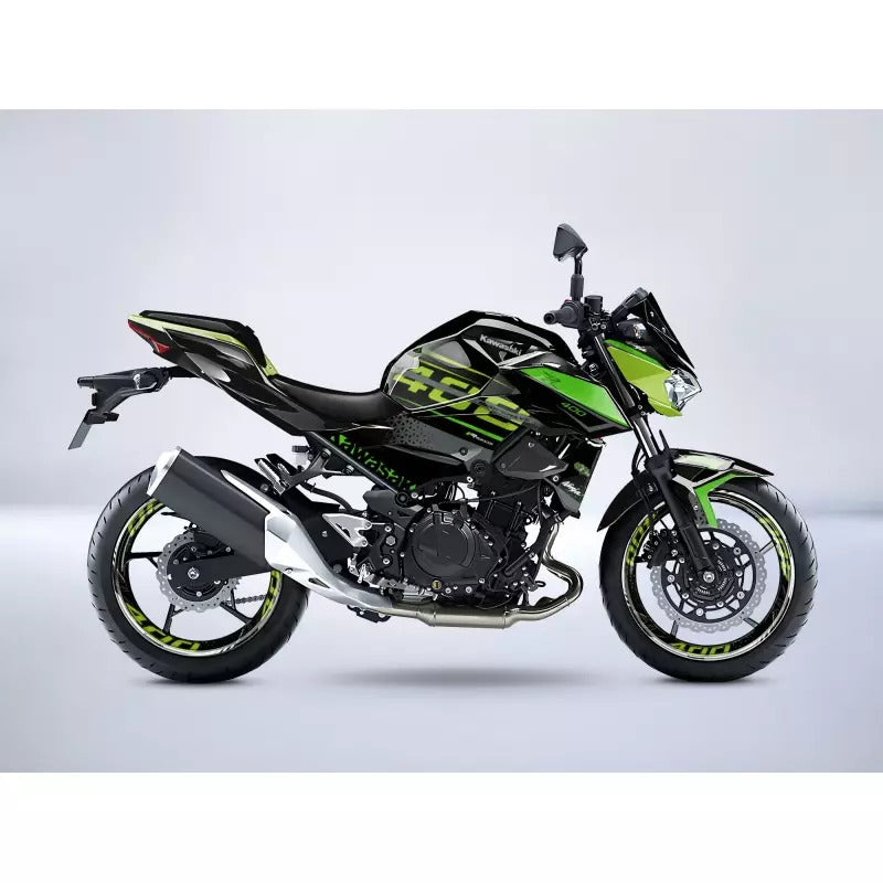 Kit de Gráficas para Moto Naked Kawasaki Z500 - Diseño 33 - LedPro Racing