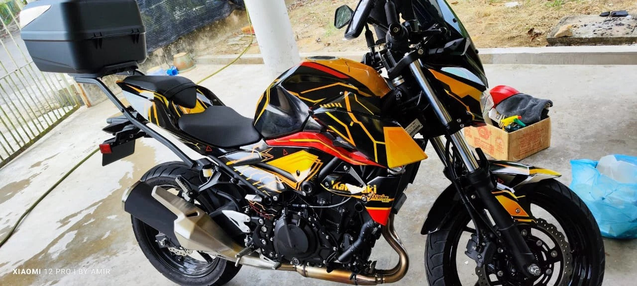 Kit de Gráficas para Moto Naked Kawasaki Z500 - Diseño 44 - LedPro Racing