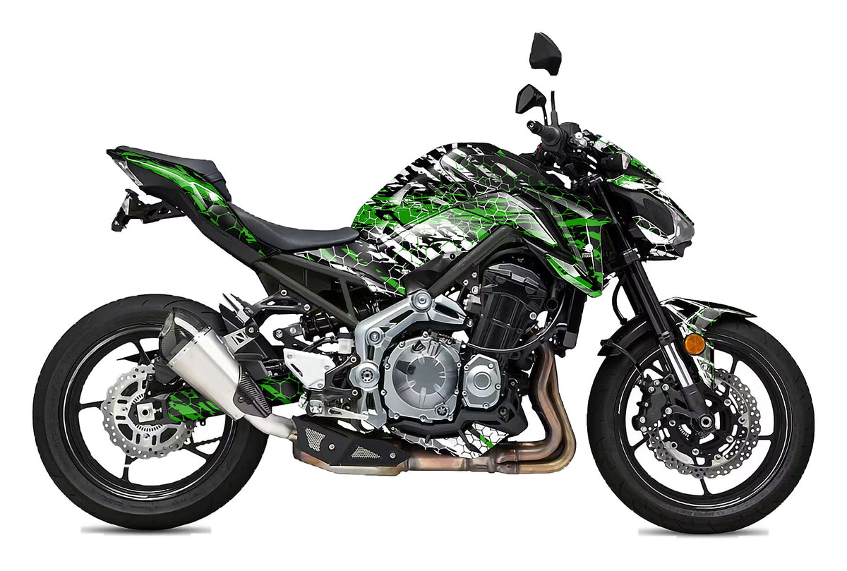 Kit de Gráficas para Moto Naked Kawasaki Z900 - Diseño 03 - LedPro Racing