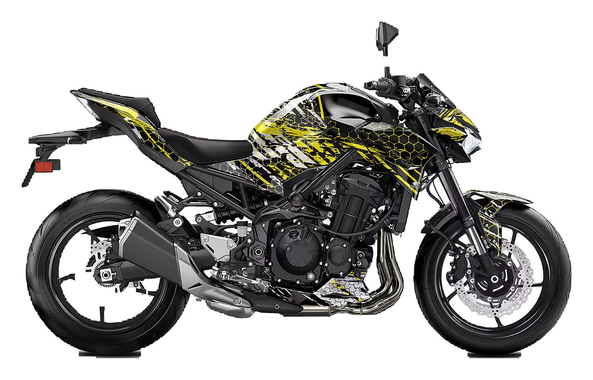 Kit de Gráficas para Moto Naked Kawasaki Z900 - Diseño 07 - LedPro Racing