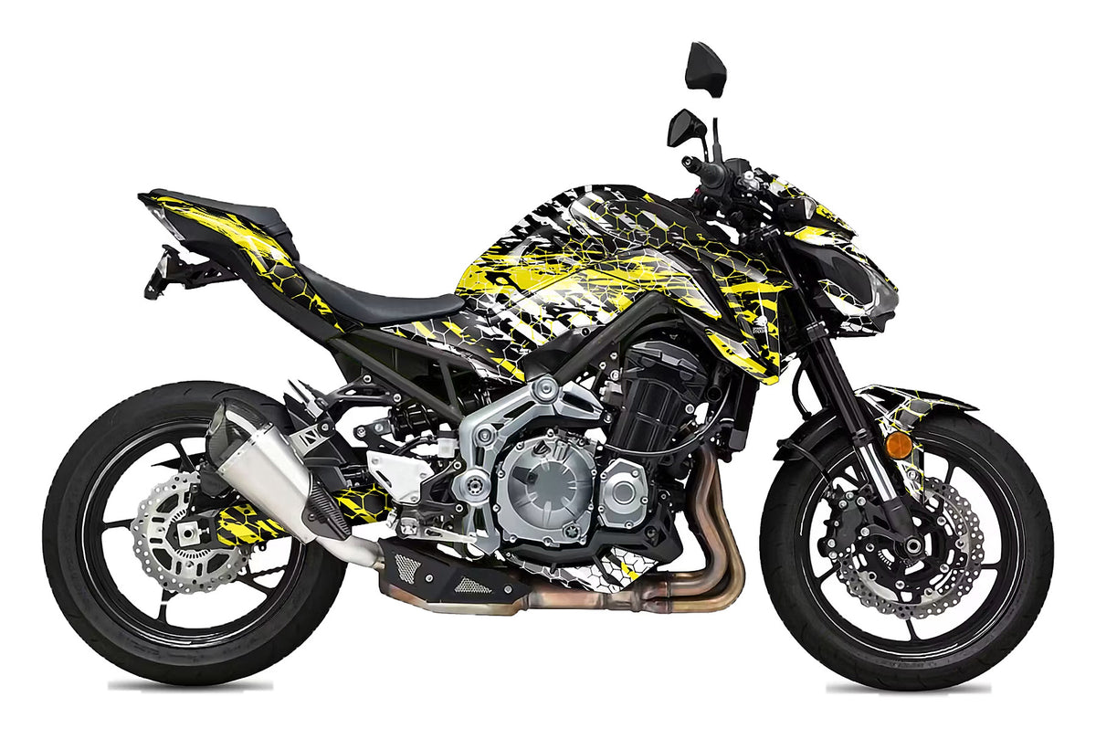 Kit de Gráficas para Moto Naked Kawasaki Z900 - Diseño 11 - LedPro Racing