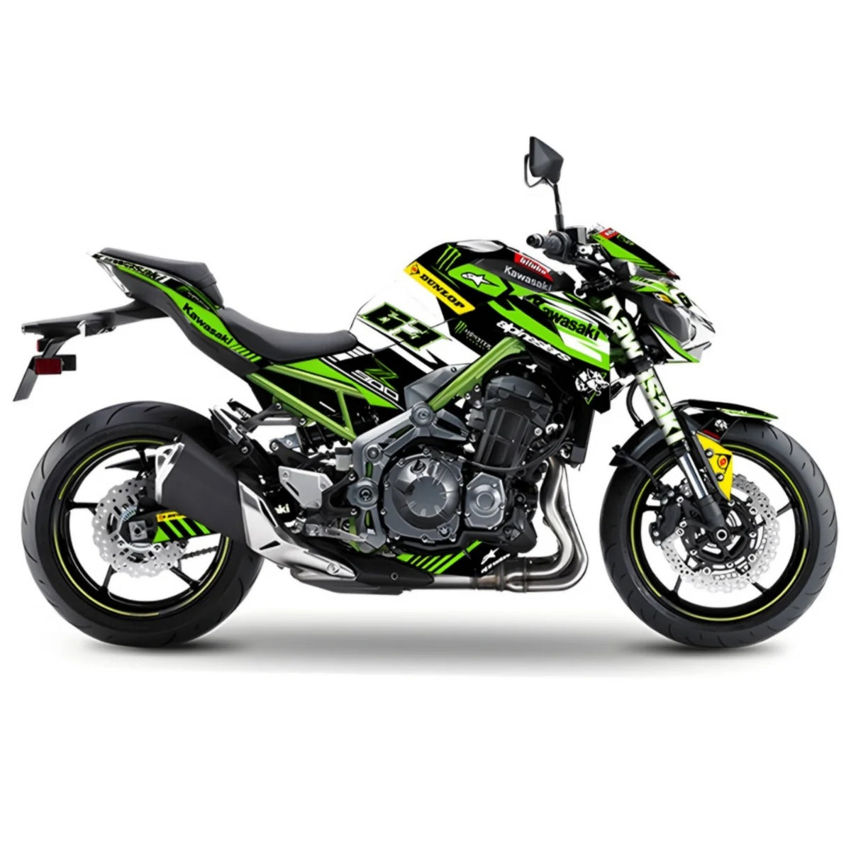 Kit de Gráficas para Moto Naked Kawasaki Z900 - Diseño 12 - LedPro Racing