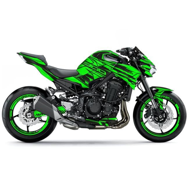 Kit de Gráficas para Moto Naked Kawasaki Z900 - Diseño 28 - LedPro Racing