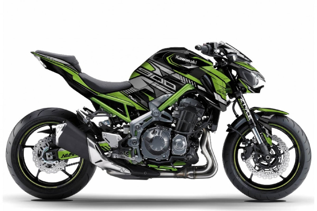 Kit de Gráficas para Moto Naked Kawasaki Z900 - Diseño 36 - LedPro Racing