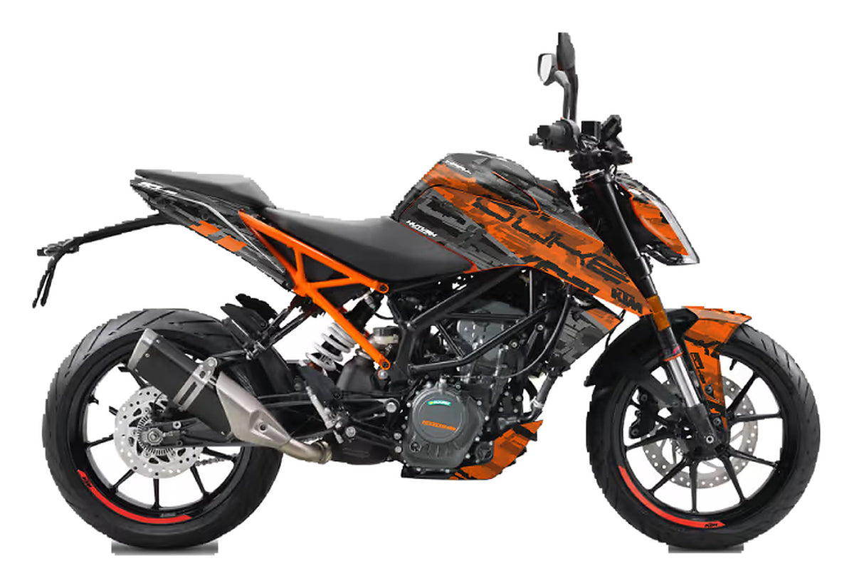 Kit de Gráficas para Moto Naked KTM Duke - Diseño 04 - LedPro Racing