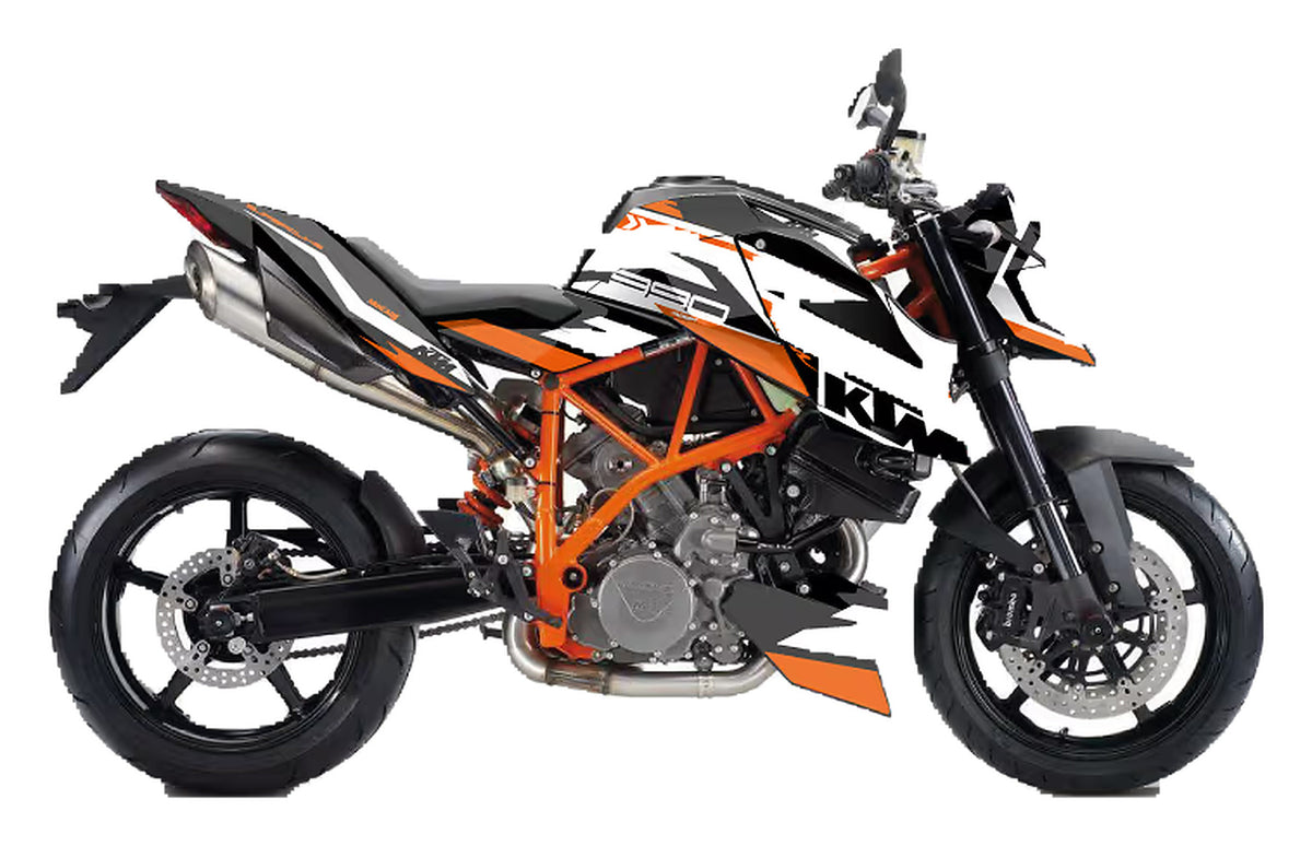 Kit de Gráficas para Moto Naked KTM Duke - Diseño 07 - LedPro Racing