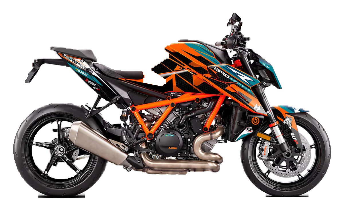 Kit de Gráficas para Moto Naked KTM Duke - Diseño 24 - LedPro Racing