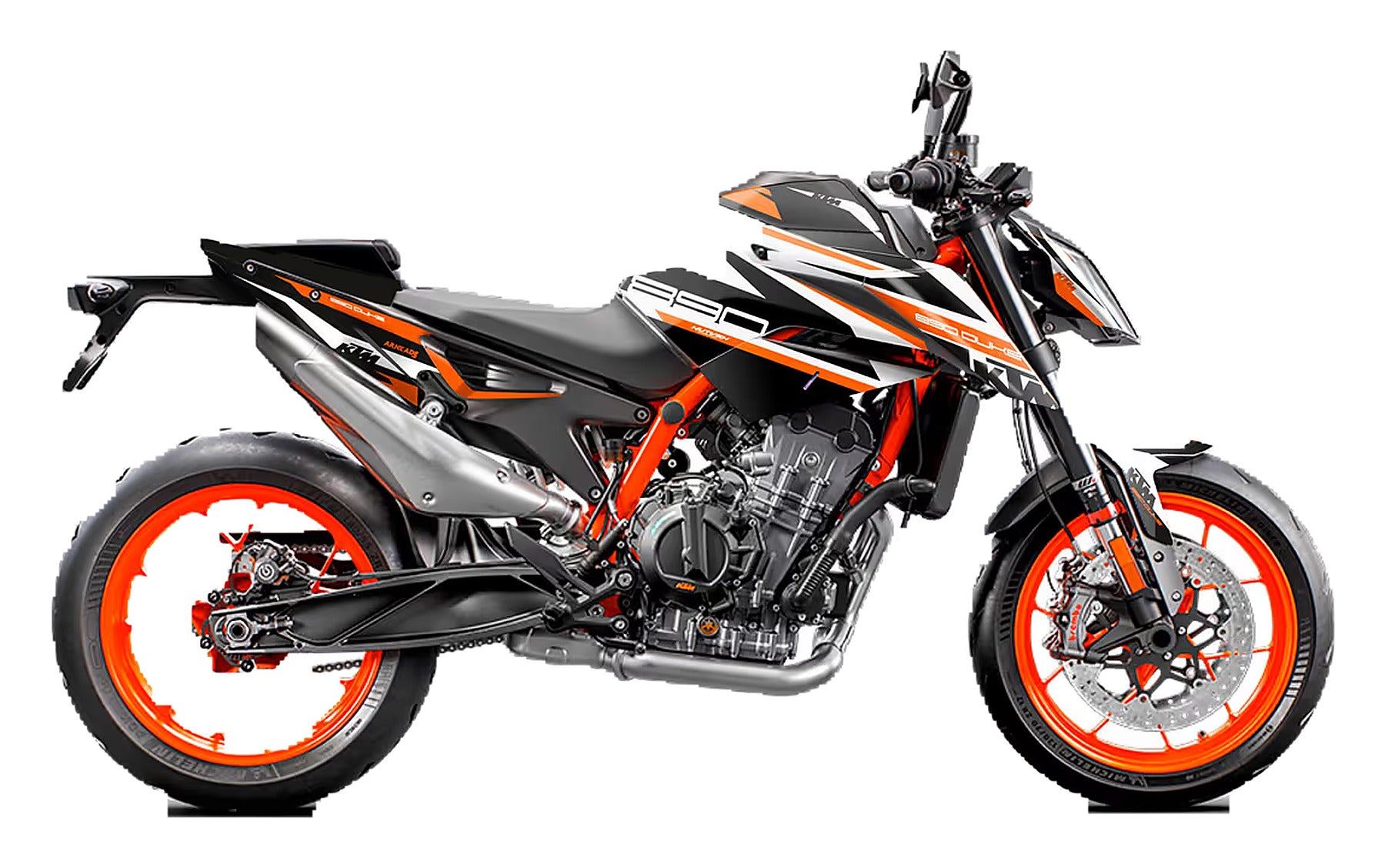 Kit de Gráficas para Moto Naked KTM Duke - Diseño 29 - LedPro Racing