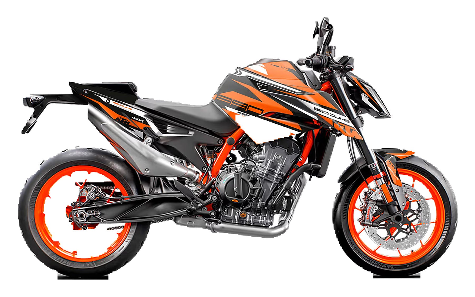 Kit de Gráficas para Moto Naked KTM Duke - Diseño 31 - LedPro Racing