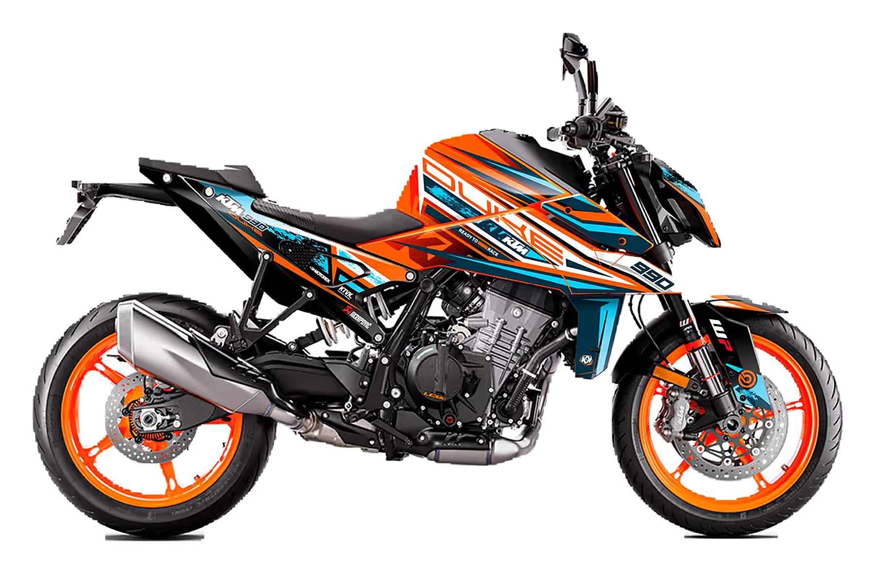 Kit de Gráficas para Moto Naked KTM Duke - Diseño 38 - LedPro Racing