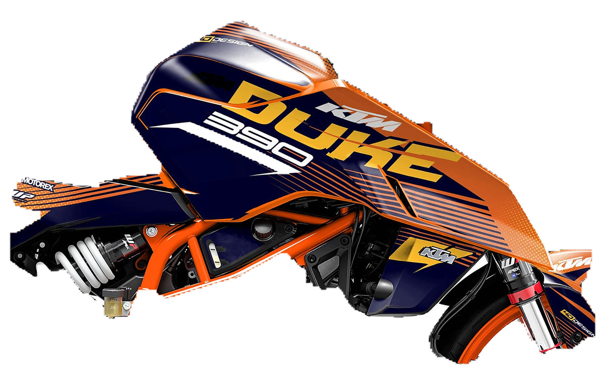 Kit de Gráficas para Moto Naked KTM Duke - Diseño 46 - LedPro Racing