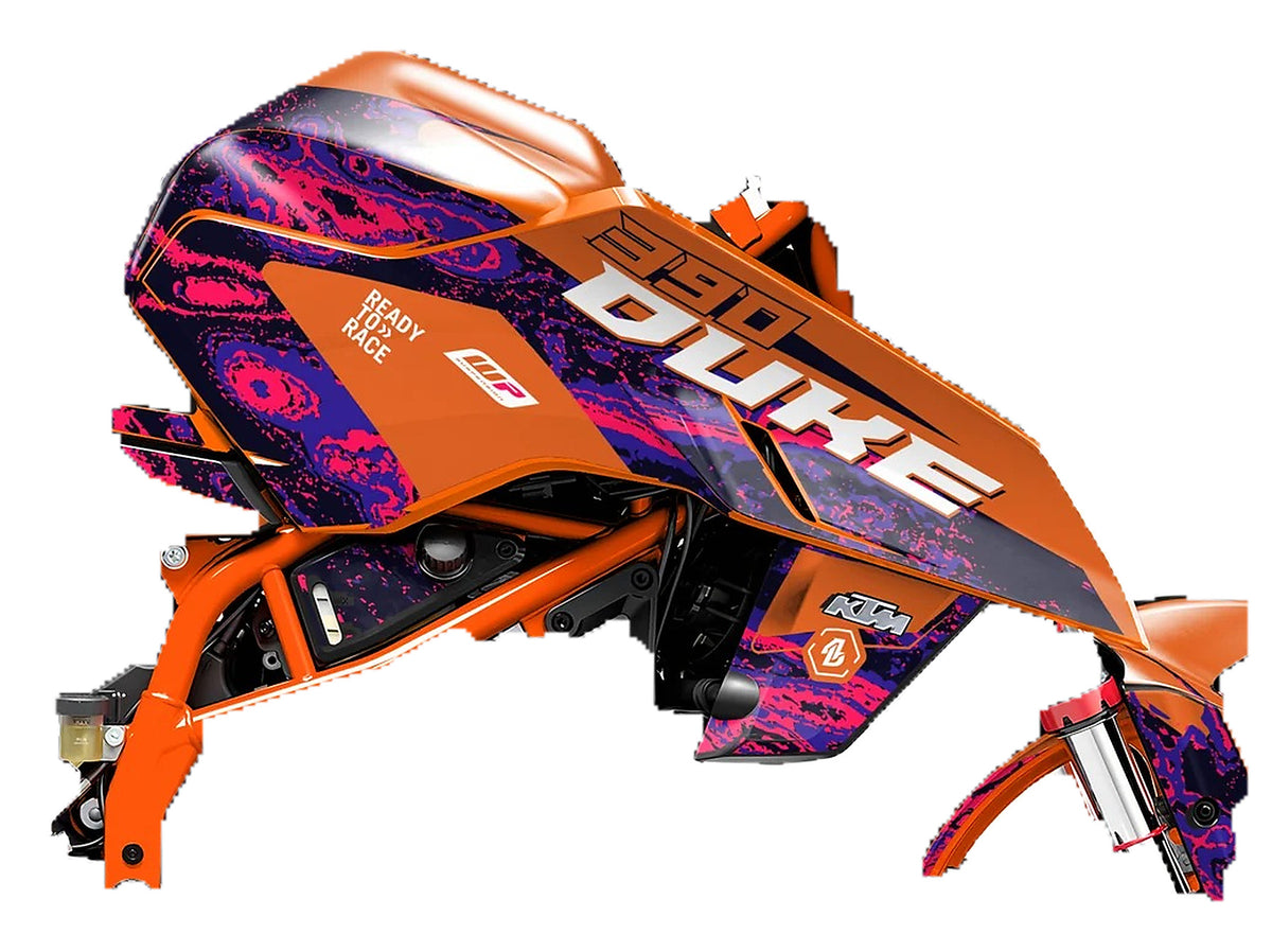 Kit de Gráficas para Moto Naked KTM Duke - Diseño 48 - LedPro Racing