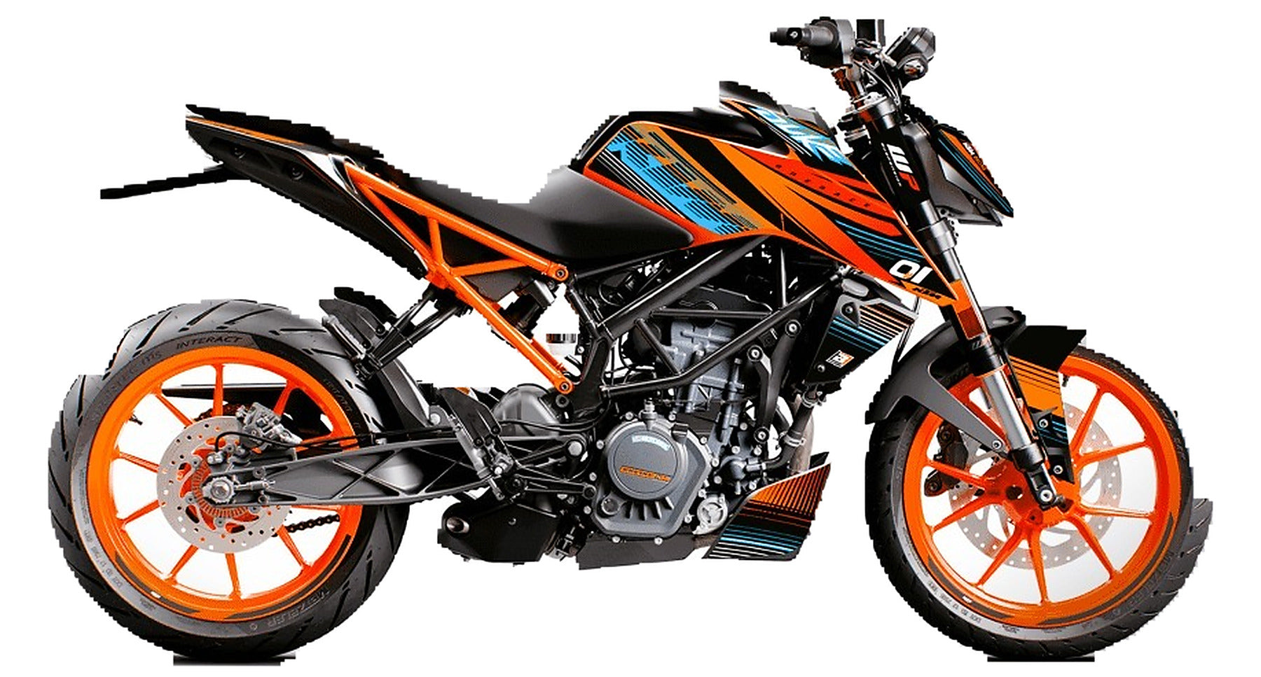 Kit de Gráficas para Moto Naked KTM Duke - Diseño 51 - LedPro Racing