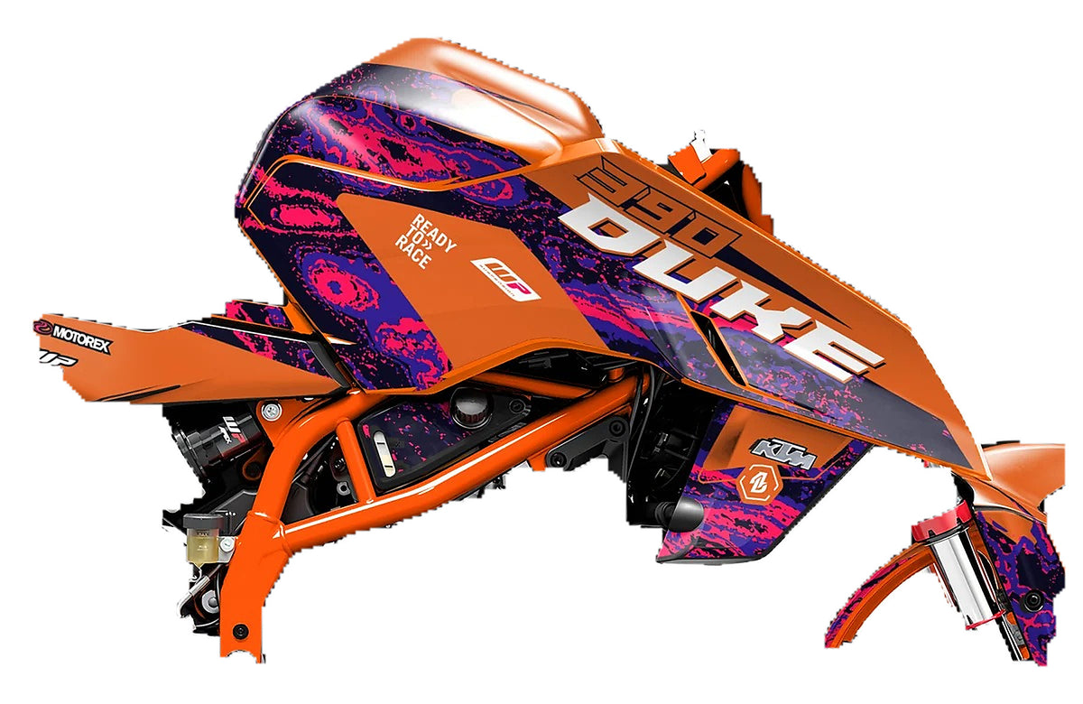 Kit de Gráficas para Moto Naked KTM Duke - Diseño 55 - LedPro Racing