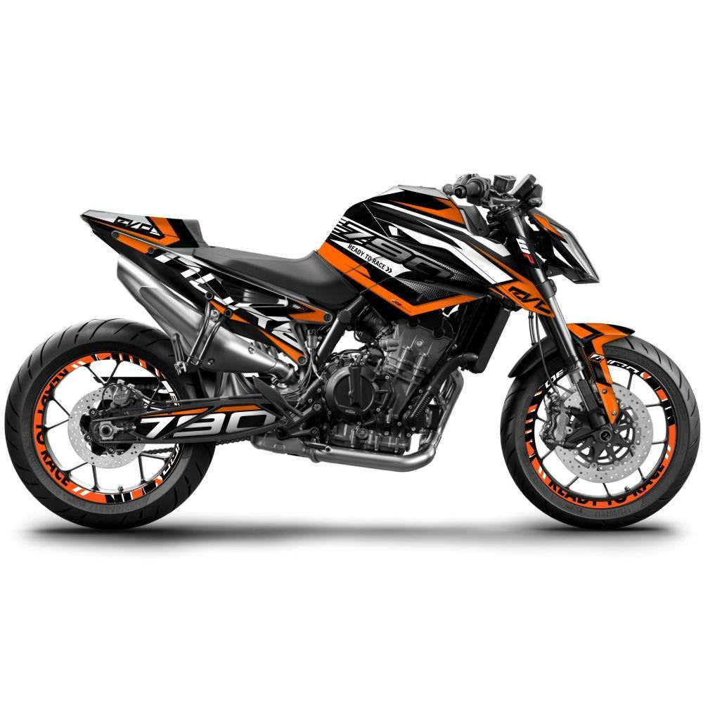 Kit de Gráficas para Moto Naked KTM Duke - Diseño 62 - LedPro Racing