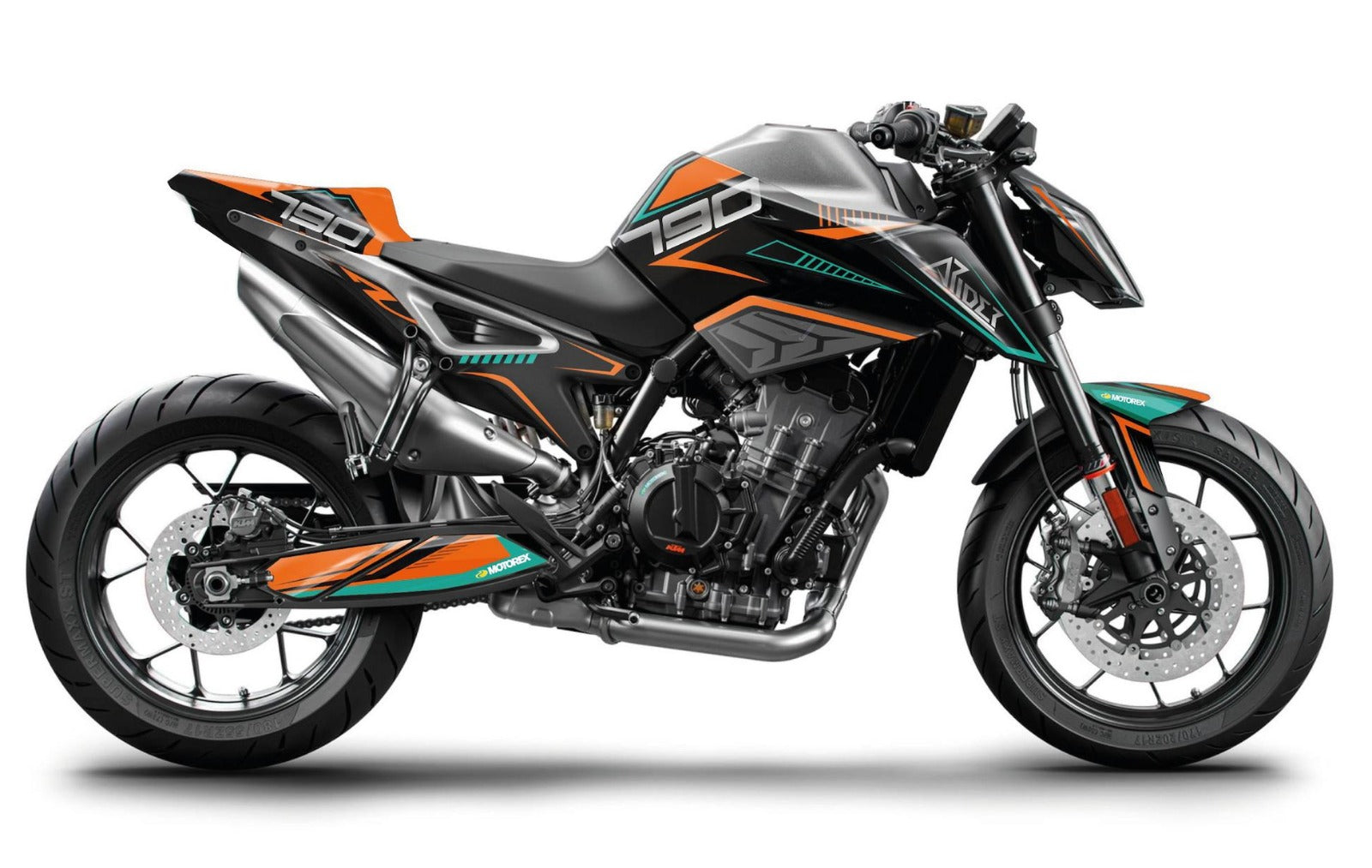 Kit de Gráficas para Moto Naked KTM Duke - Diseño 68 - LedPro Racing