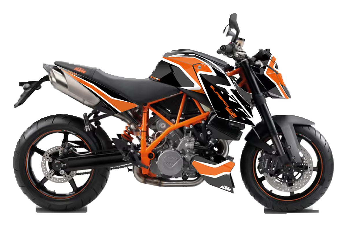 Kit de Gráficas para Moto Naked KTM Super Duke - Diseño 01 - LedPro Racing