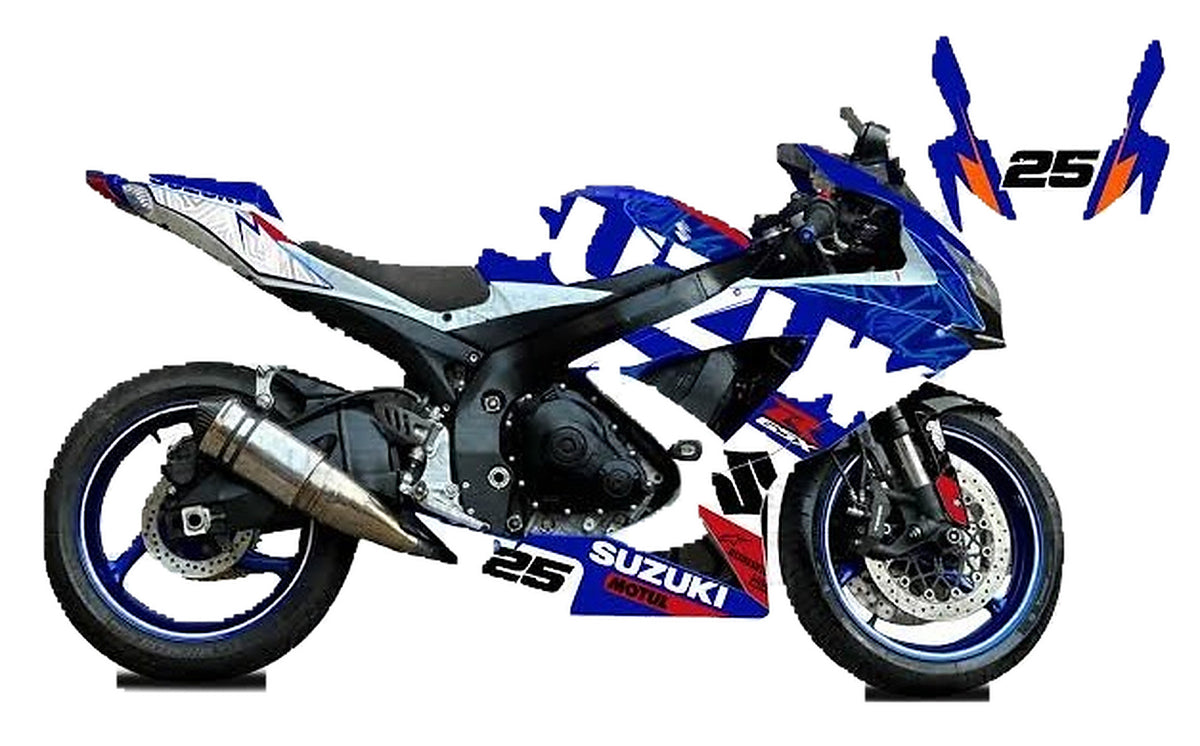 Kit de Gráficas para Moto Naked Suzuki GSR - Diseño 04 - LedPro Racing