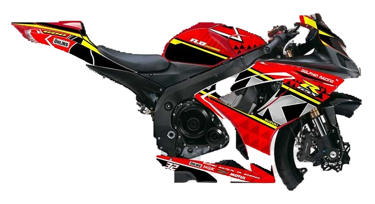 Kit de Gráficas para Moto Naked Suzuki GSR - Diseño 06 - LedPro Racing