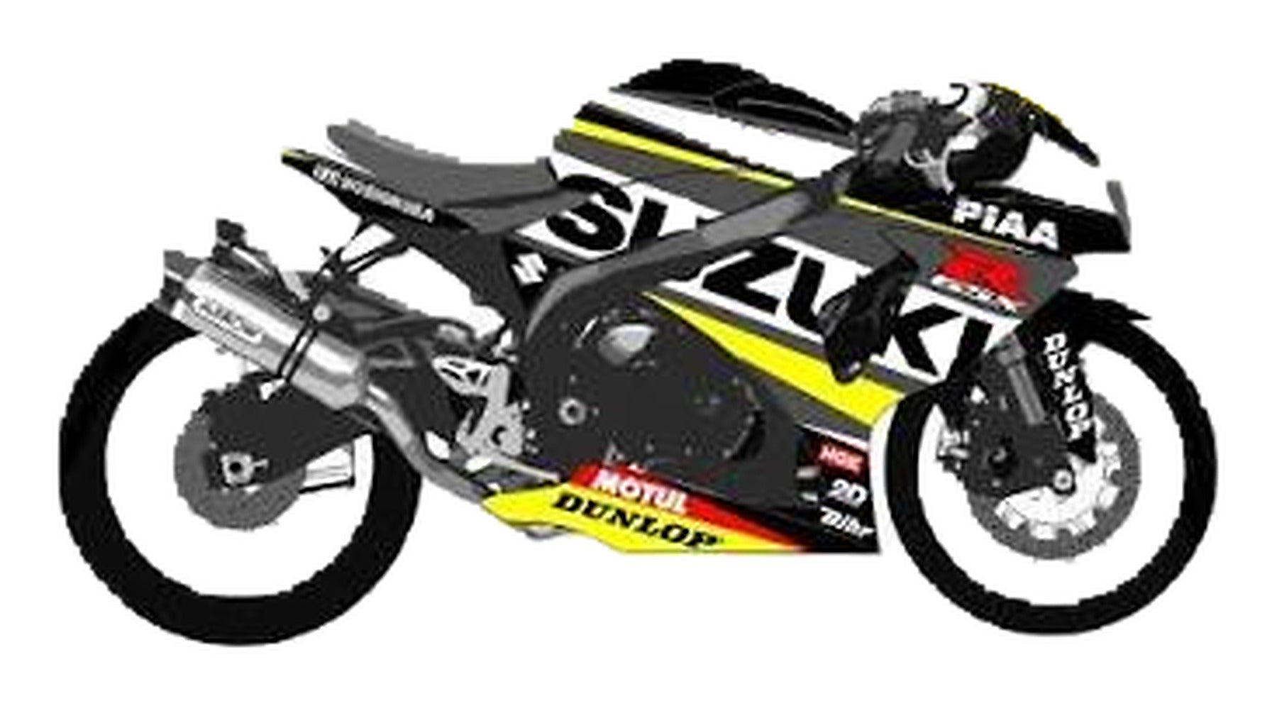 Kit de Gráficas para Moto Naked Suzuki GSR - Diseño 08 - LedPro Racing
